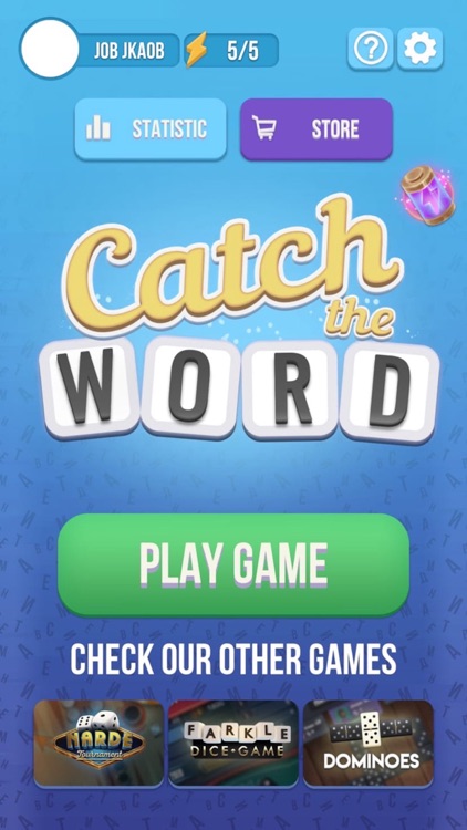 Catch the Word game