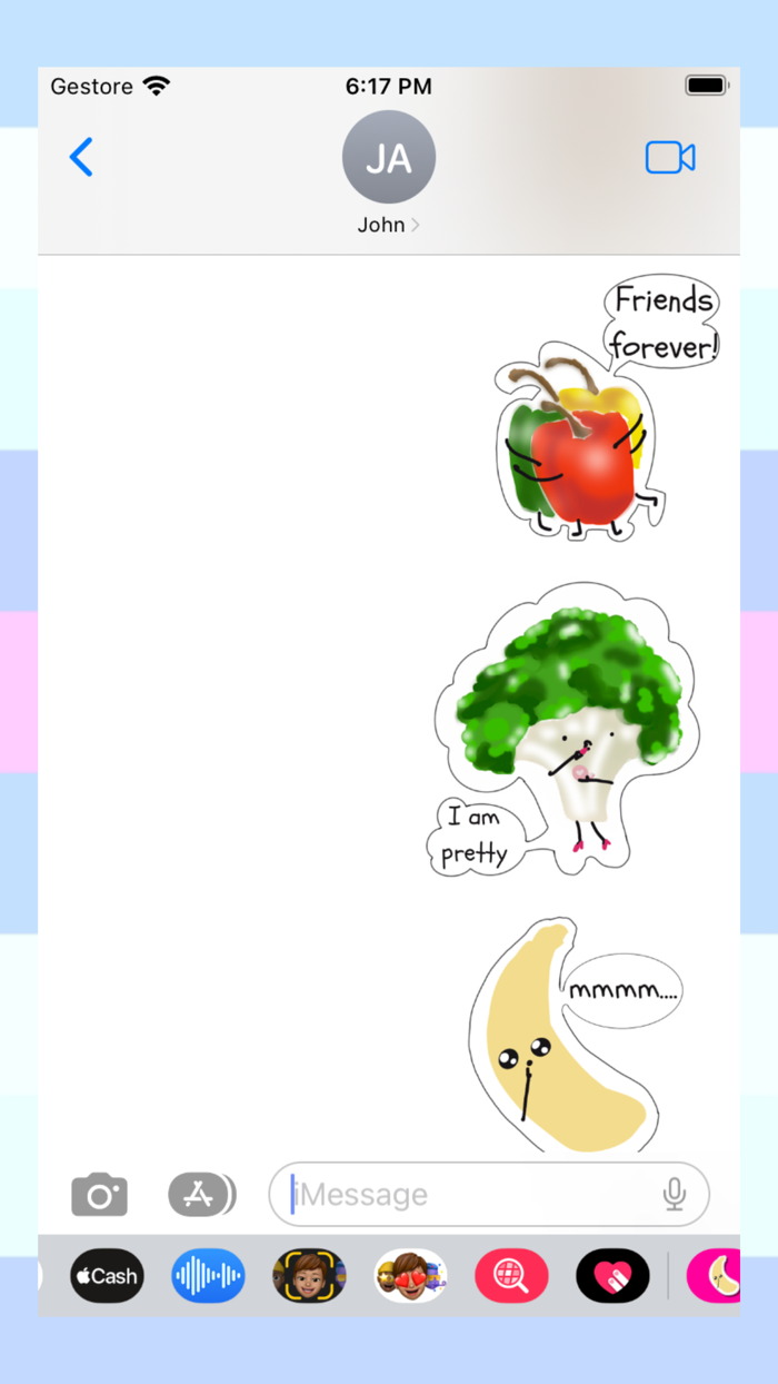 chatty fruit stickers