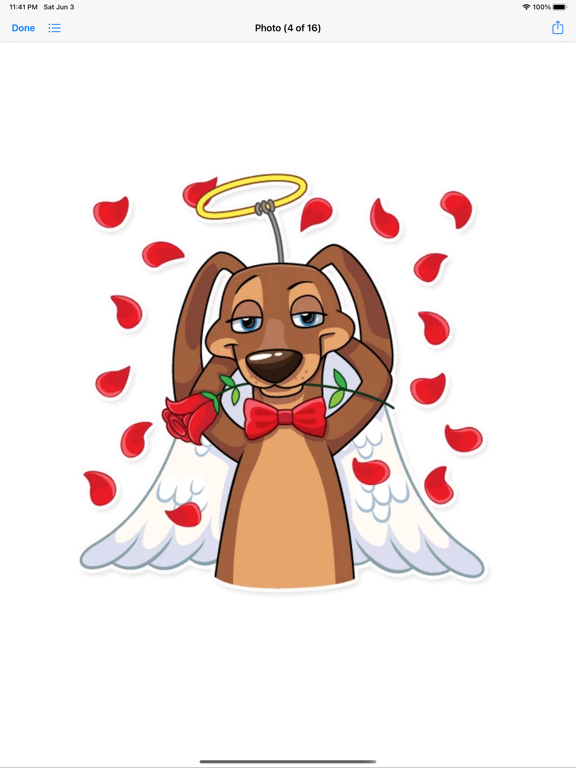 Cupid Dog Love Stickers screenshot 2
