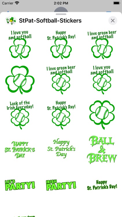 St Pat's Softball Stickers