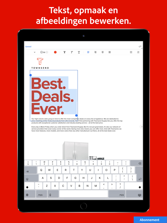 Acrobat Reader: PDF bewerken iPad app afbeelding 7