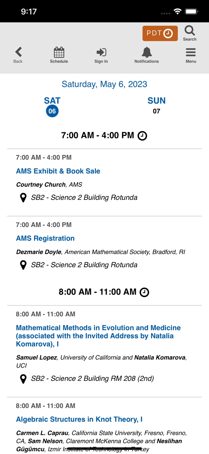 AMS Spring Western 2023