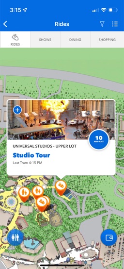 Universal Studios Hollywood™ app screenshot