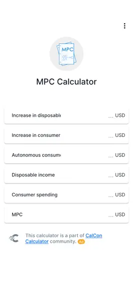 Game screenshot MPC Calculator mod apk