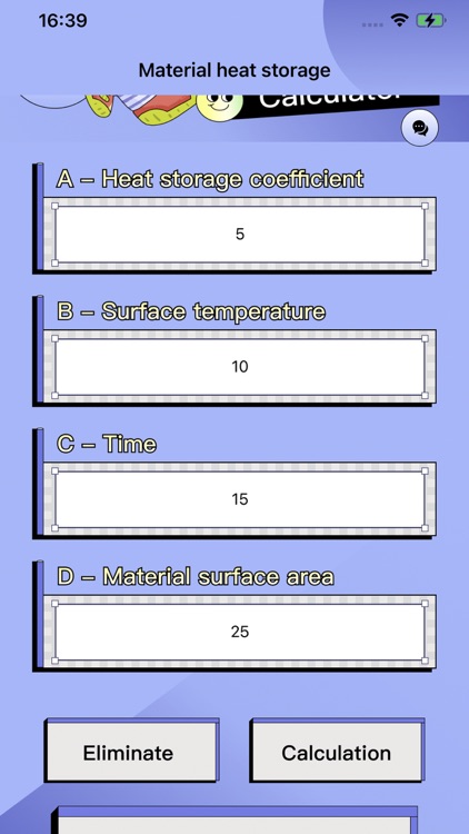 Material heat storage