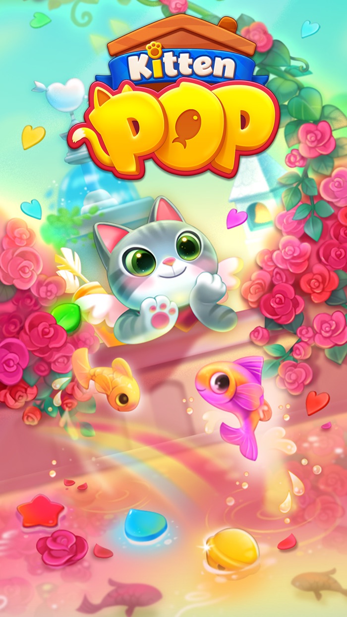 Kitten Pop cat fish puzzle