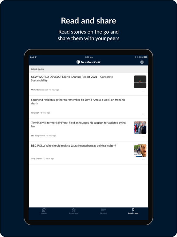 Nexis Newsdesk® Mobile screenshot 3