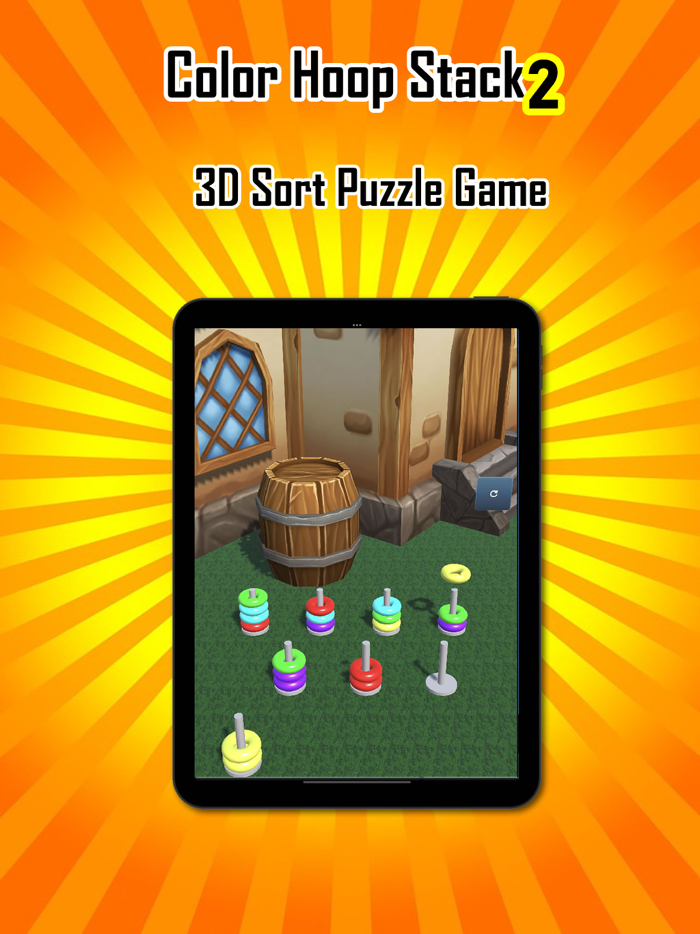 Color Hoop Stack 2 - 3D Puzzle
