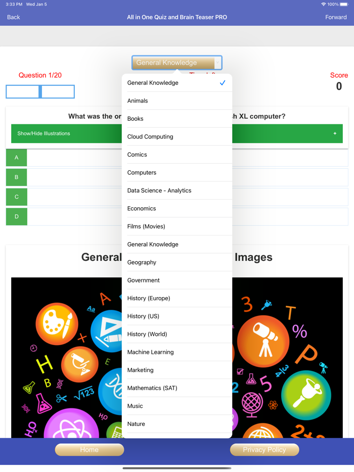All Subjects Quiz Brain Teaser