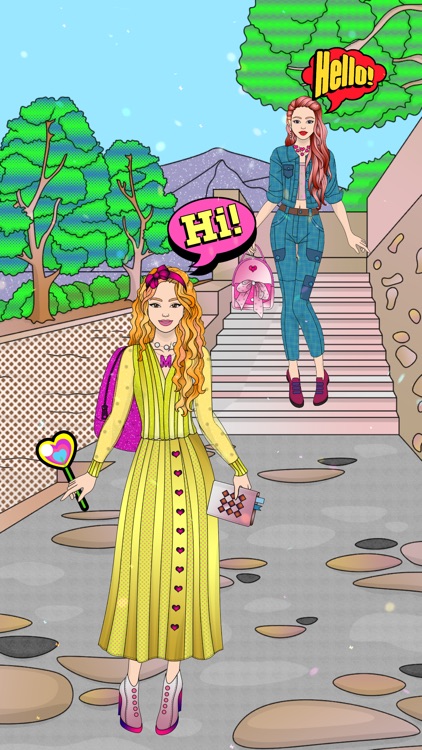 College Girl Coloring Dress Up screenshot-5