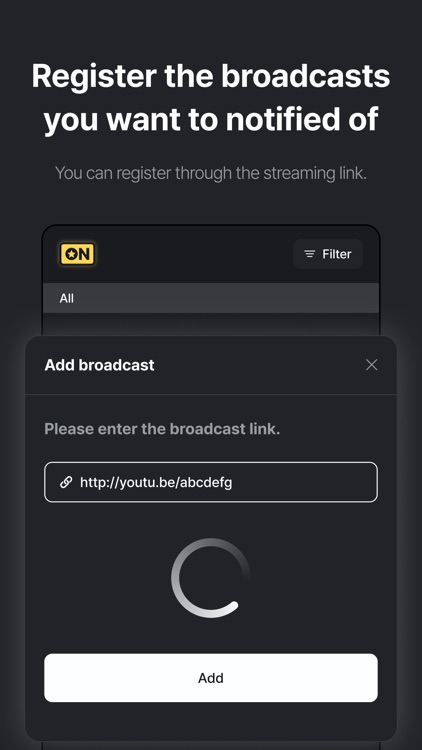 Live Notification, Streamer on