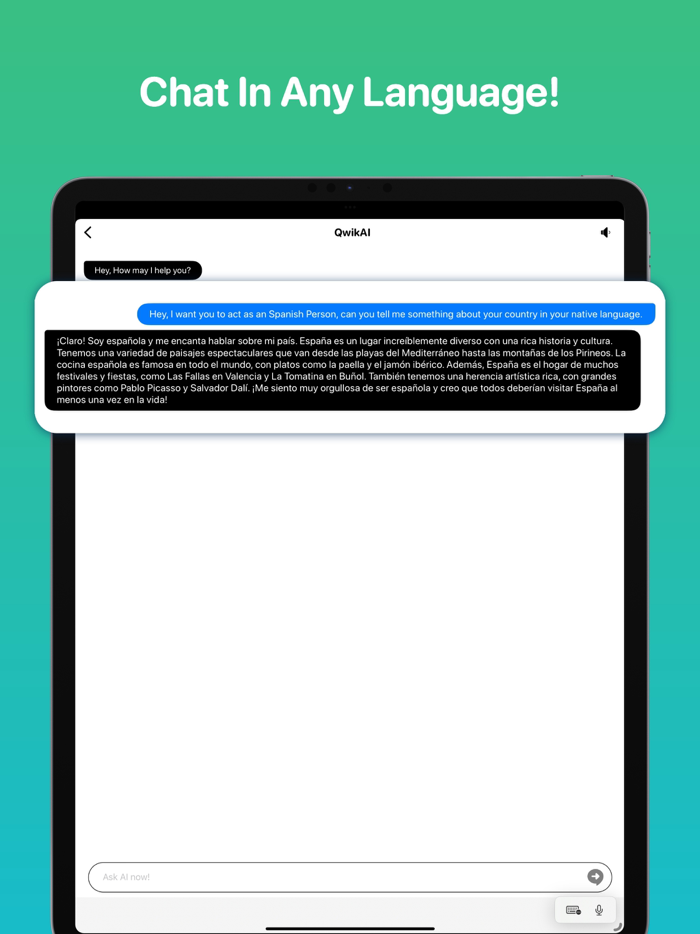 Ask AI with QwikAI ChatBot App