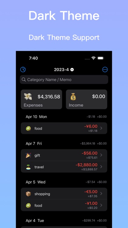 Moneys:Expenses tracker screenshot-5