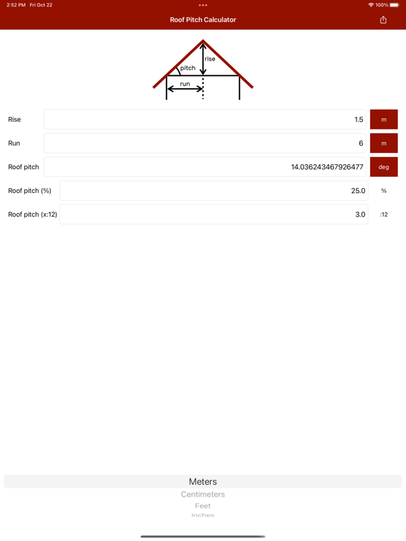 Roof Pitch Calculator screenshot 3