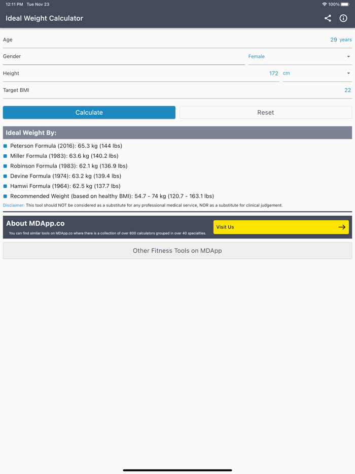 Ideal Body Weight Calculator