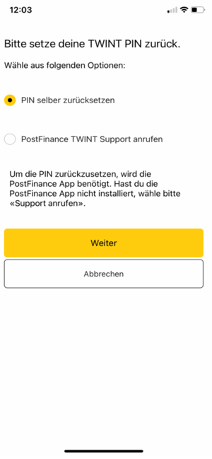 ‎PostFinance TWINT Screenshot