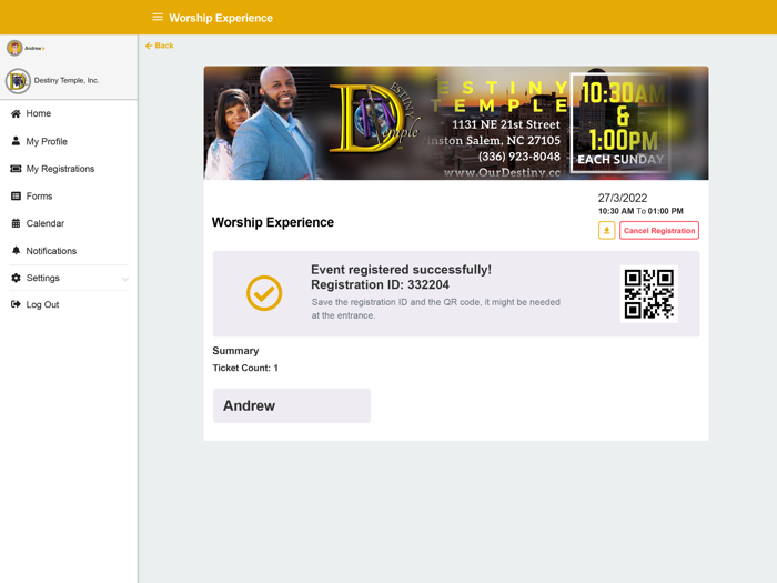 Destiny Temple, Inc.