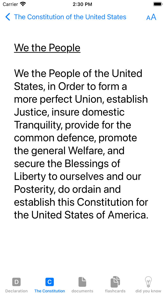 Did You Know US Constitution