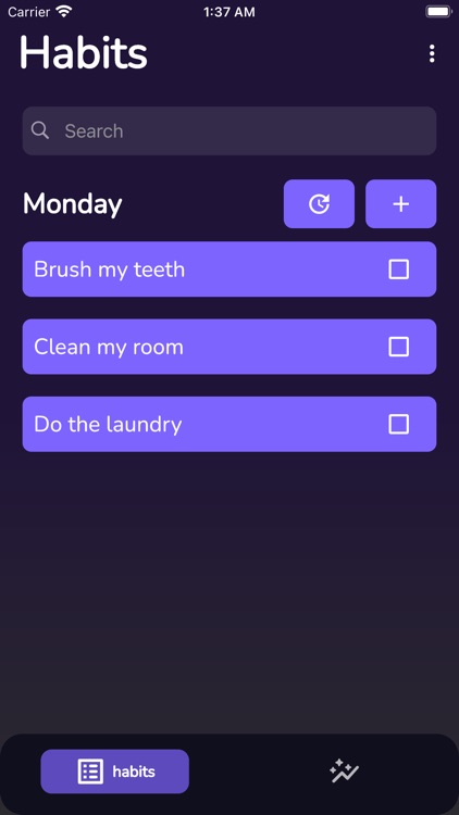 Daily routine - habits tracker