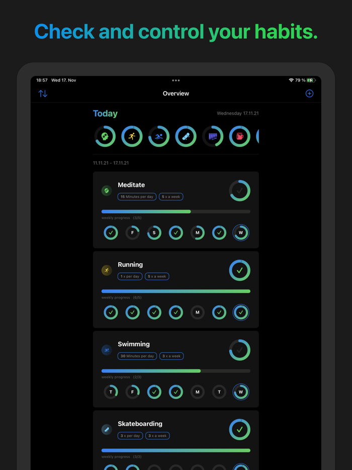 HabitBe - Weekly Habit Tracker