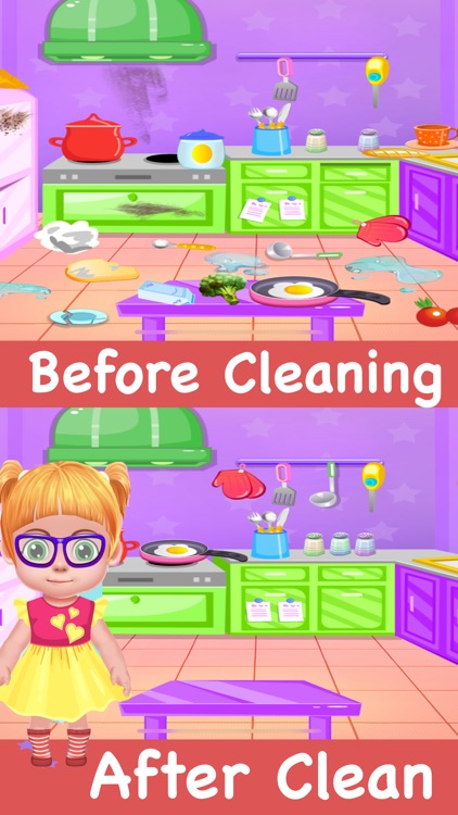 Girls Games Clean Mom House