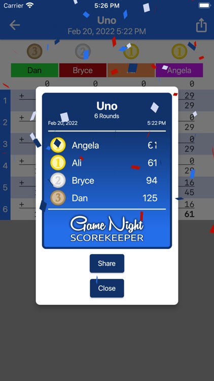 Game Night Scorekeeper screenshot-5