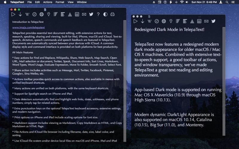 TelepaText - editor, speech