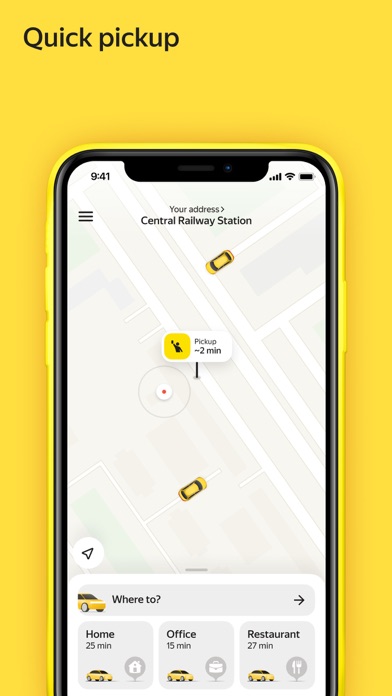 Yandex Go — taxi and delivery screenshot 2