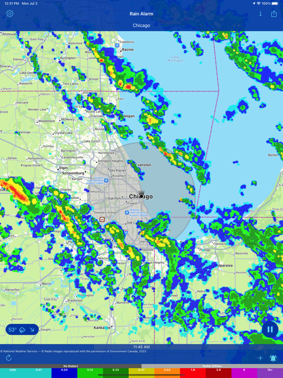 Rain Alarm Pro Weather Radar screenshot 3