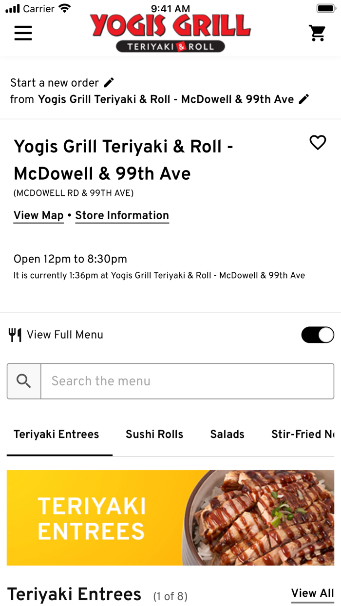 Yogis Grill Ordering