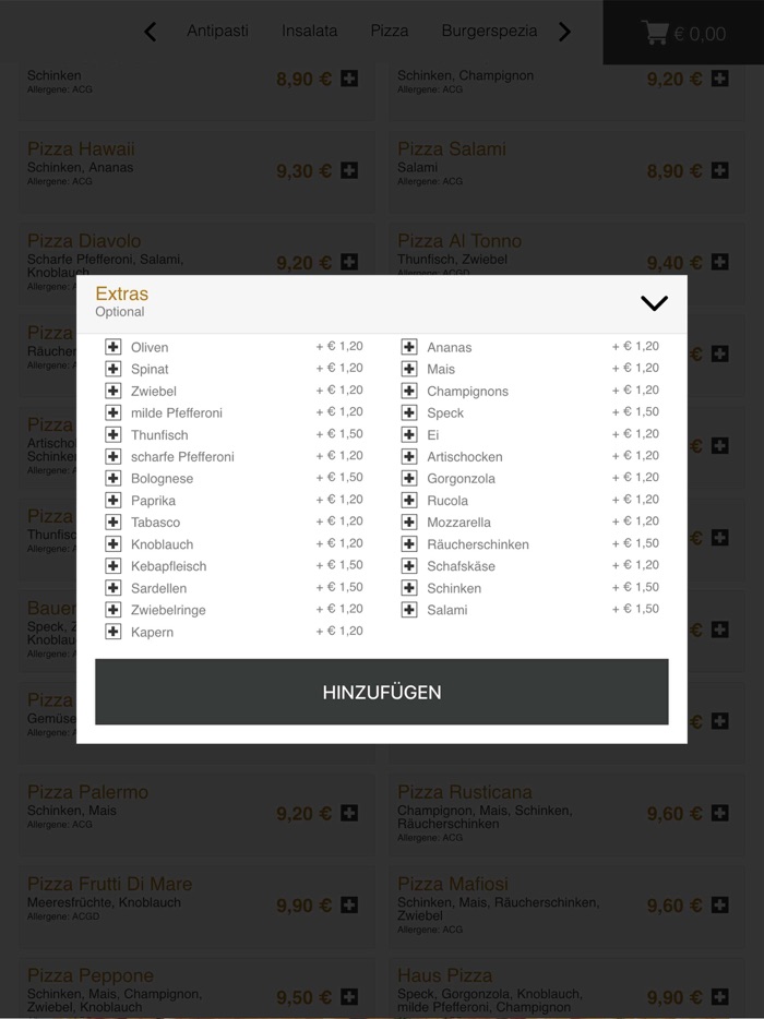 Pizza Toscana St. Barbara