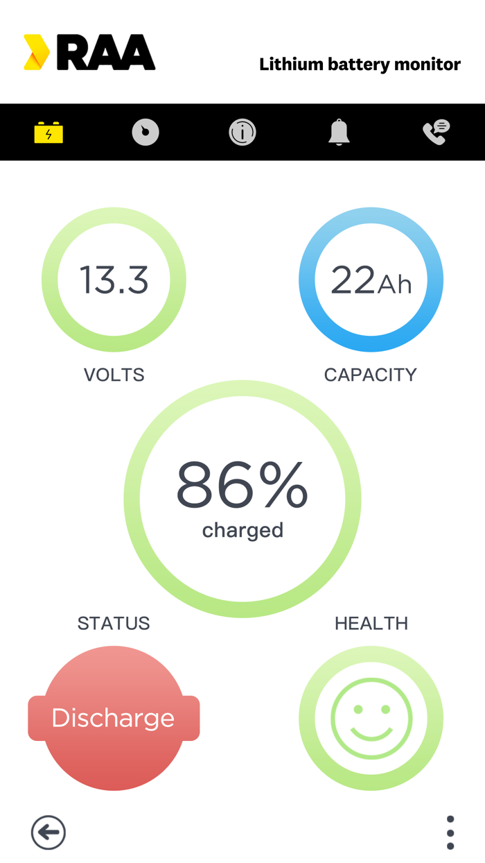 RAA lithium battery monitor