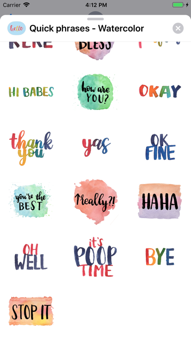 Quick words - text stickers screenshot 3