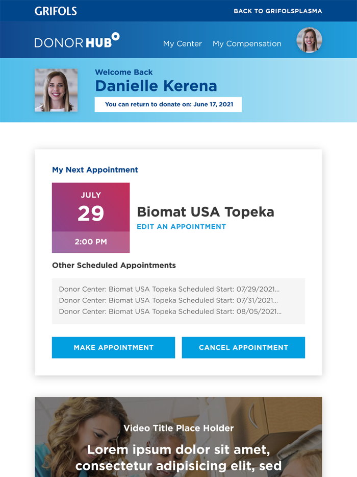 Grifols Plasma Donor Hub