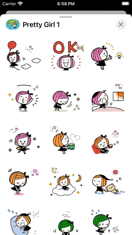Pretty Girl 1  Stickers pack