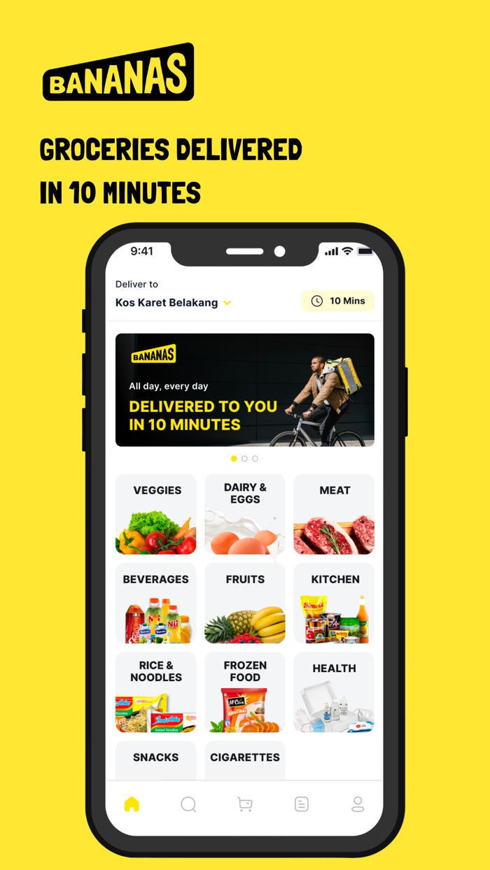 BANANAS Groceries in 10 mins