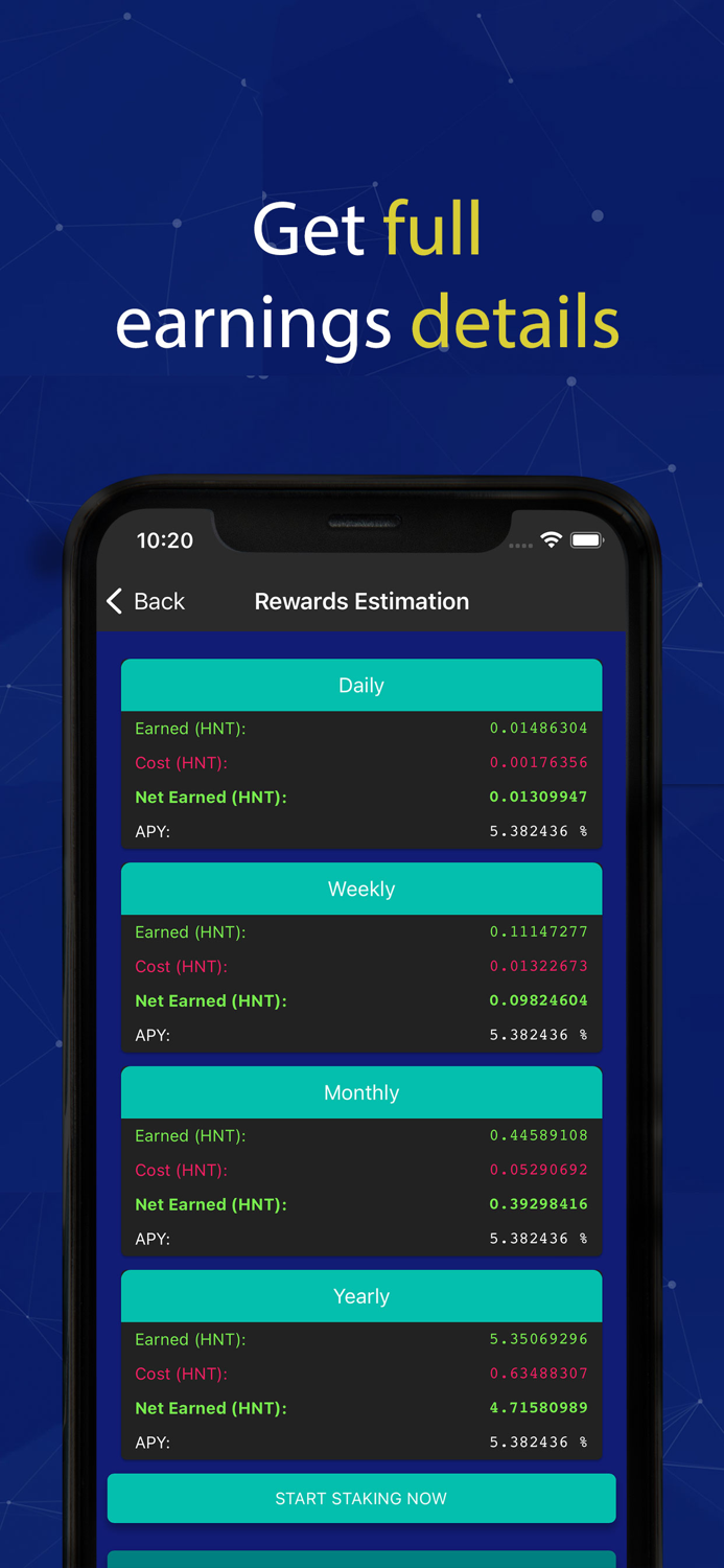 Helium Staking Calculator