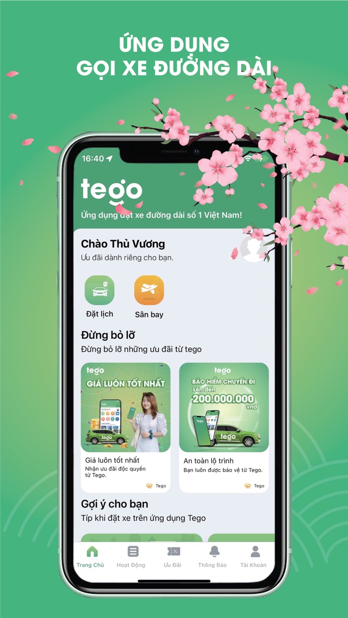 Tego - Gọi xe đường dài