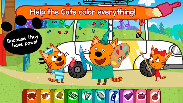 Kid-E-Cats Coloring Book Games screenshot-0