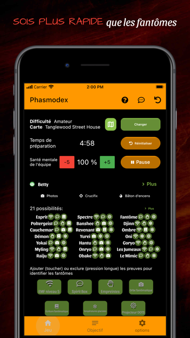 Screenshot #1 pour Phasmodex Phasmophobia helper