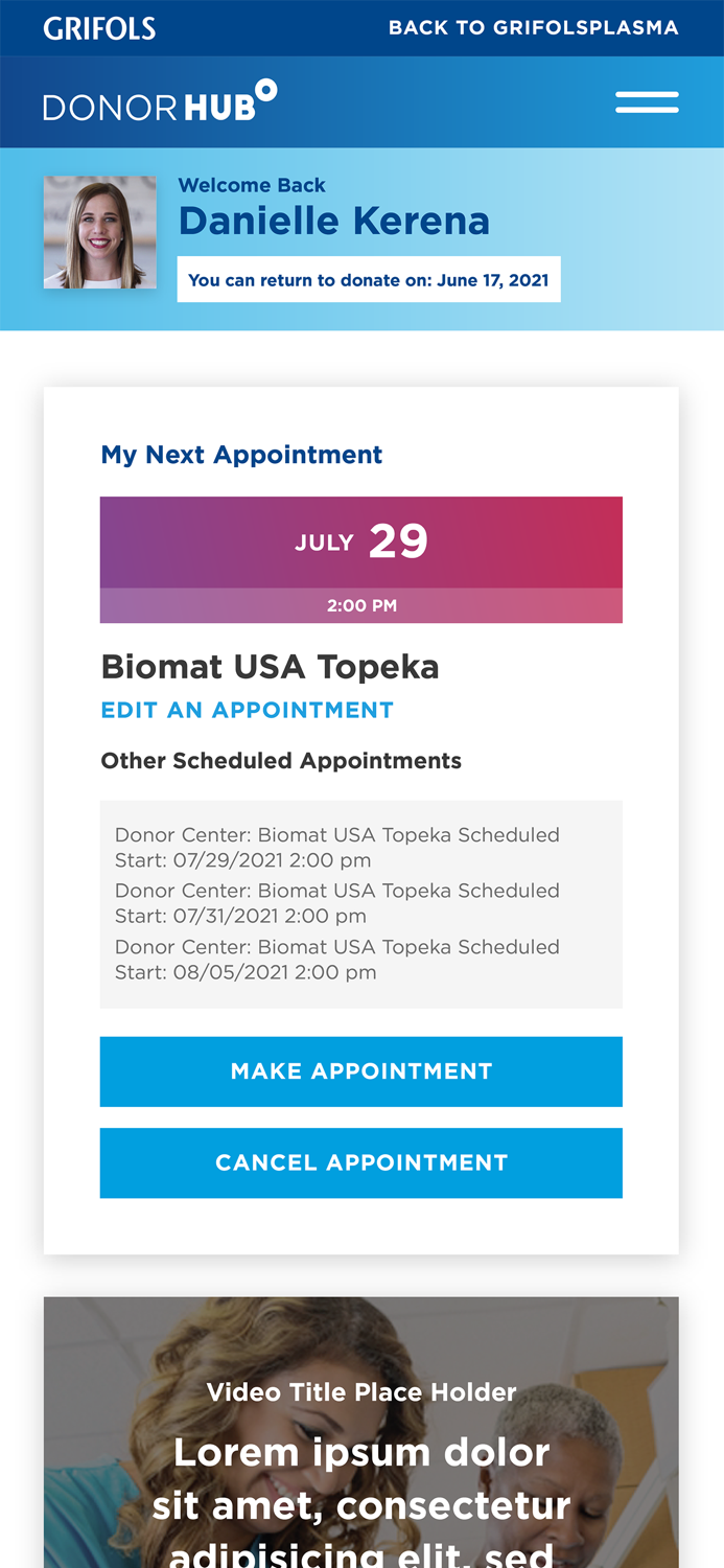 Grifols Plasma Donor Hub