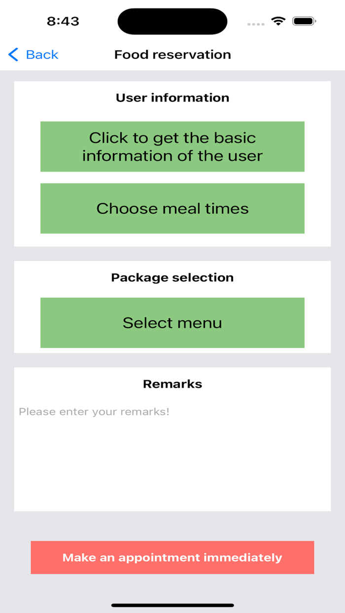 Love Chef reservation