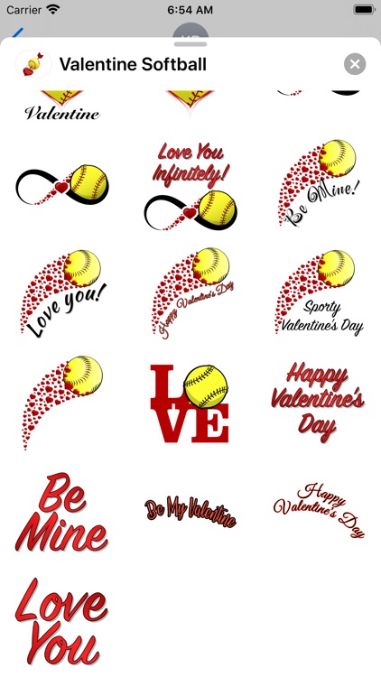 Softball Valentines