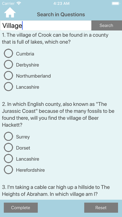England Geography Quiz Screenshot