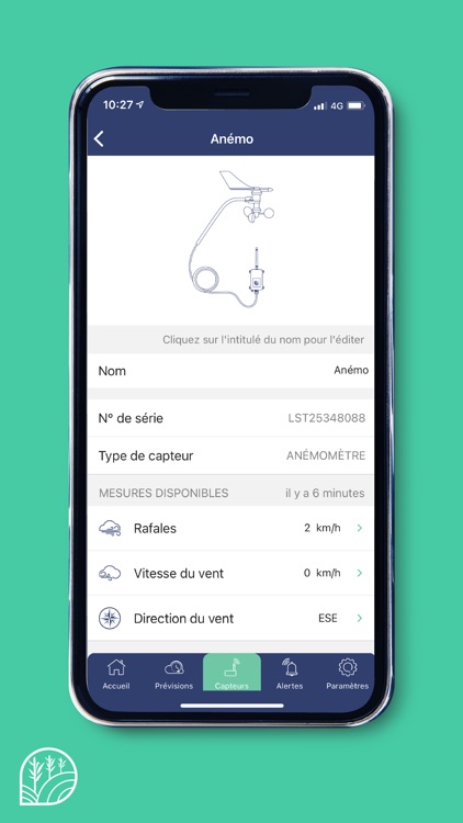 Anémomètre connecté - AliaTerra