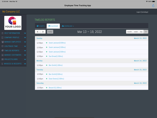 Employee Time Tracking App screenshot 3