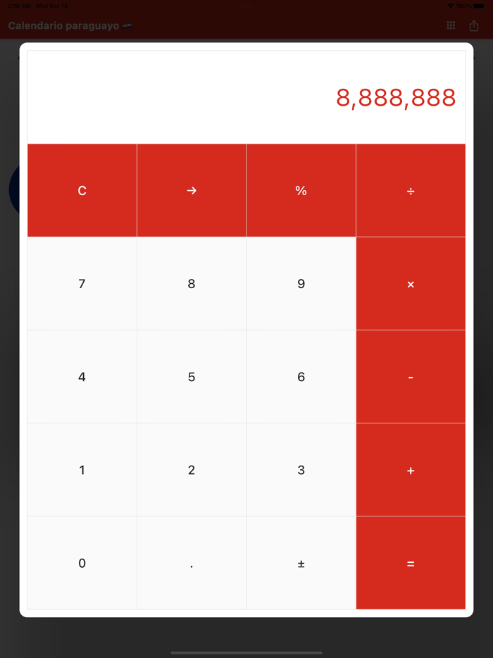 Calendario Paraguayo 2022