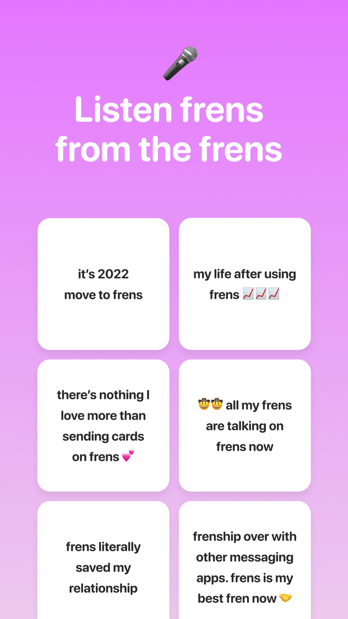 frens - widget messaging