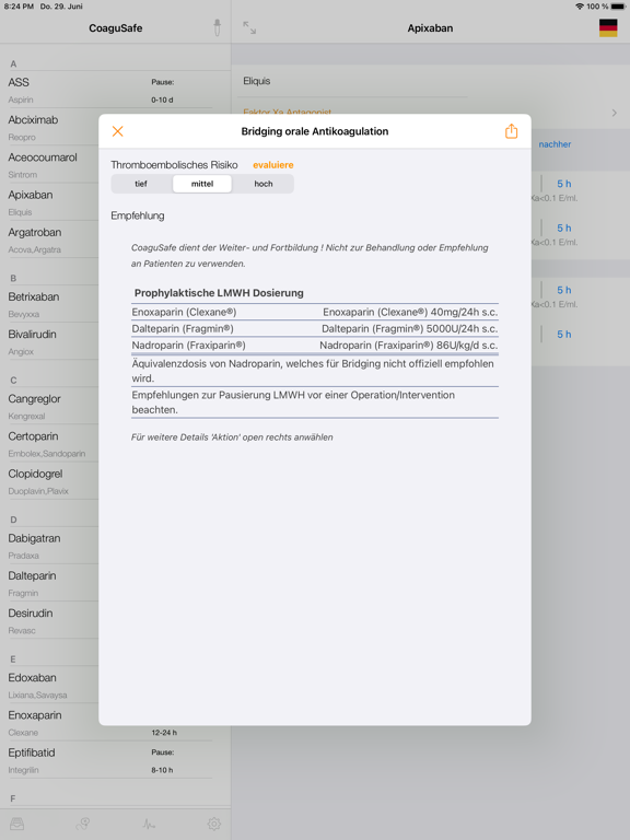 CoaguSafe - Antikoagulantien screenshot 4