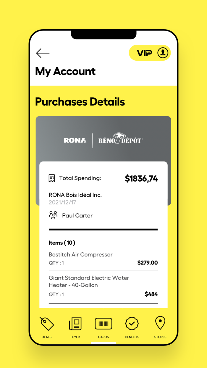 VIPpro, Lowe’s RONA Réno-Dépôt